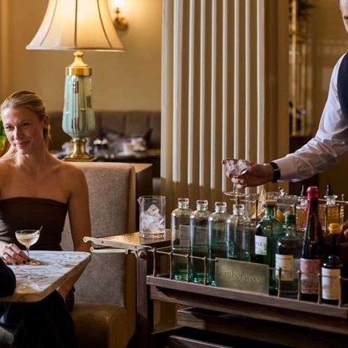 Francis Hotel Bath drinks from the martini trolley