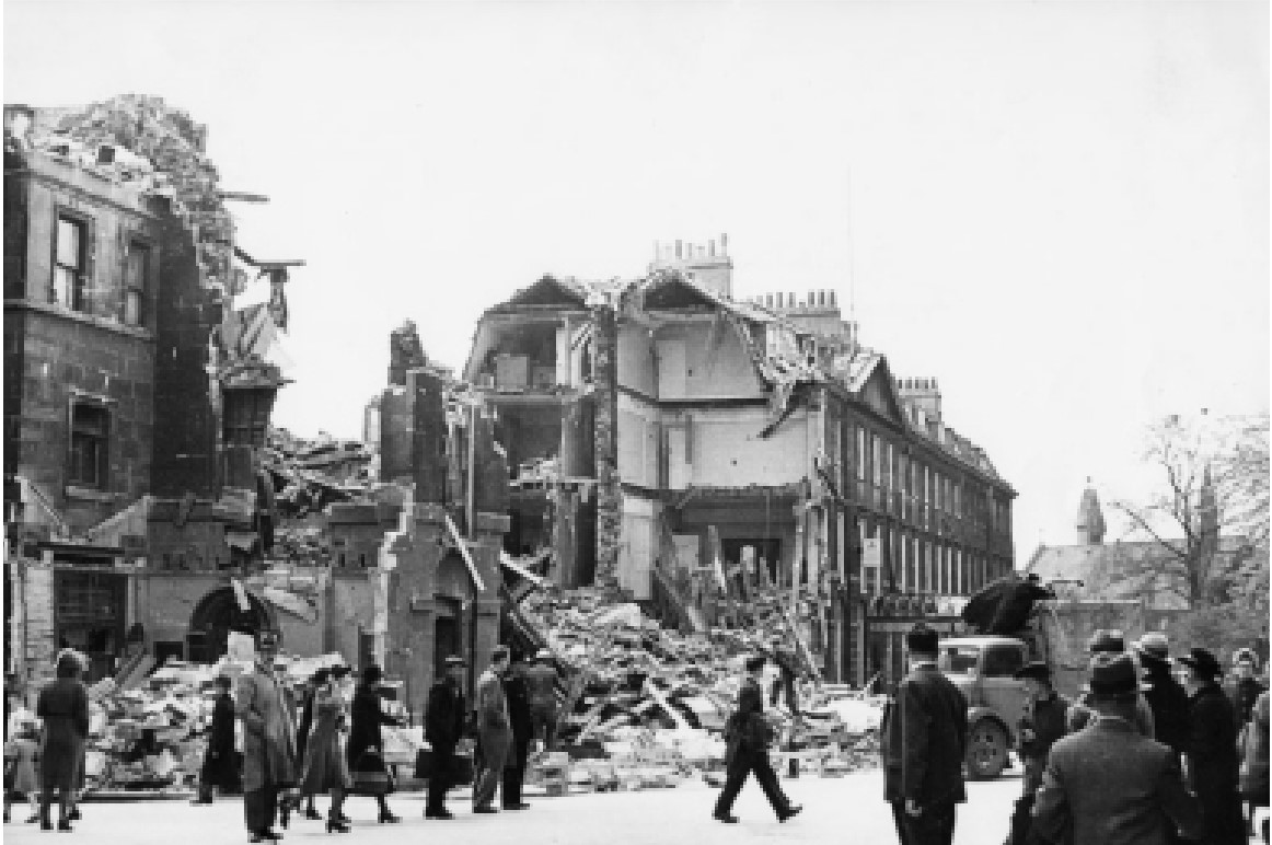 Francis Hotel Bath bombed in April 1942